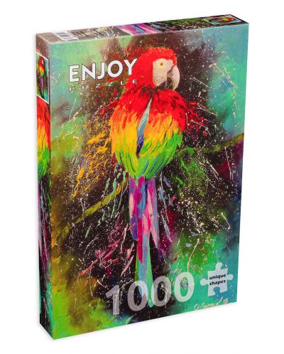 Παζλ Enjoy από 1000 κομμάτια - Πολύχρωμος παπαγάλος - 1
